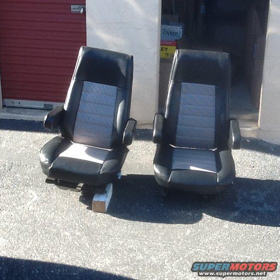 20150127-15.19.58.jpg Replaced the original bench seat with a freshly reupholstered set of captains chairs from a 1980 Bronco!  Had to match them up with the bucket  seat mounts from a 79 Bronco