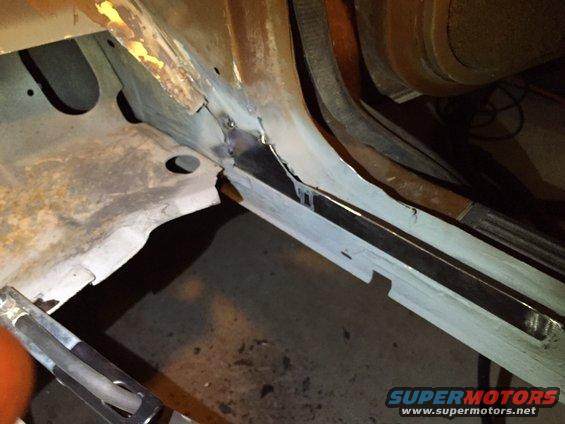 Rusted floor pan and rocker panel repair