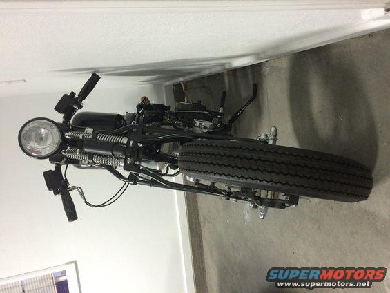 Black motorcycle side view