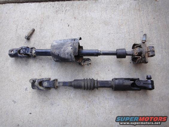 1988 Bronco steering column [top]
1990 Astro Van steering column [bottom]