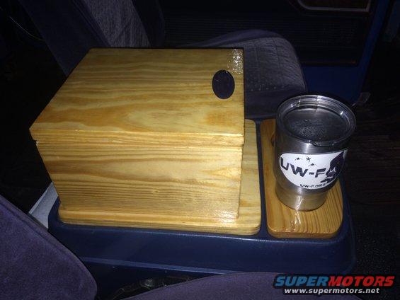 3" hole fits a Yeti and Subway medium size drinks!  