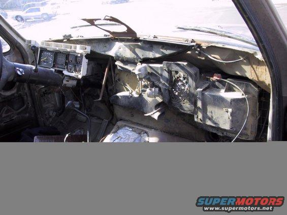 Dash and wiring removed.
