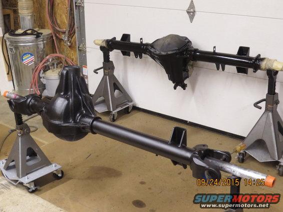 both axles getting the top coat. I believe the 60 hasn't been painted yet and the 14 bolt is drying in the back.