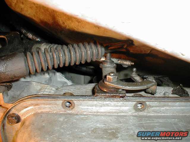 Removed the linkage from transmission
