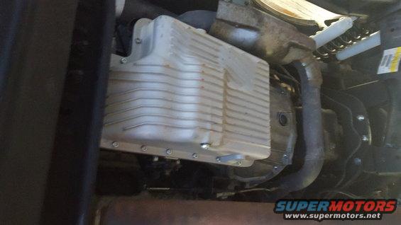 Rebuilt E4OD and installed a PML high capacity drain pan with drain plug and new trans cooler mounted in front of the radiator