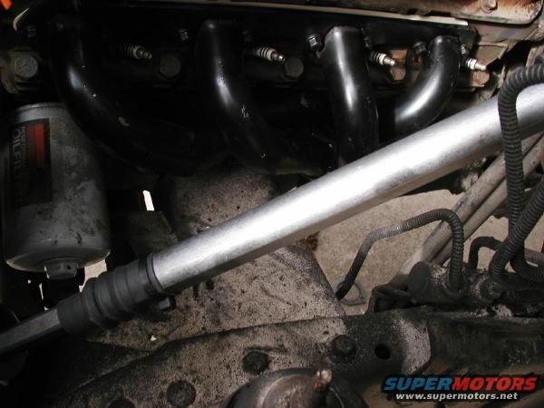 new shaft installed much stouter, and the new shorty headers