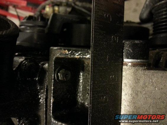 Ruler measuring engine component