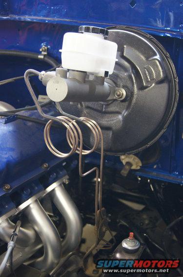 dsc08718.jpg Bent up custom lines to go from master cylinder to brake switch . Now we just  need brake fluid.