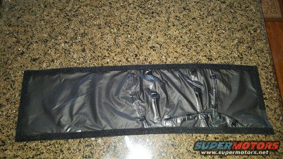 Black winch cover with velcro edges