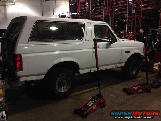 At Discount Tire getting new Outlaw II wheels and BF Goodrich All Terrain T/A's