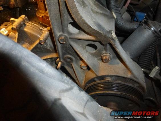 Original Ford power steering pump and bracket.