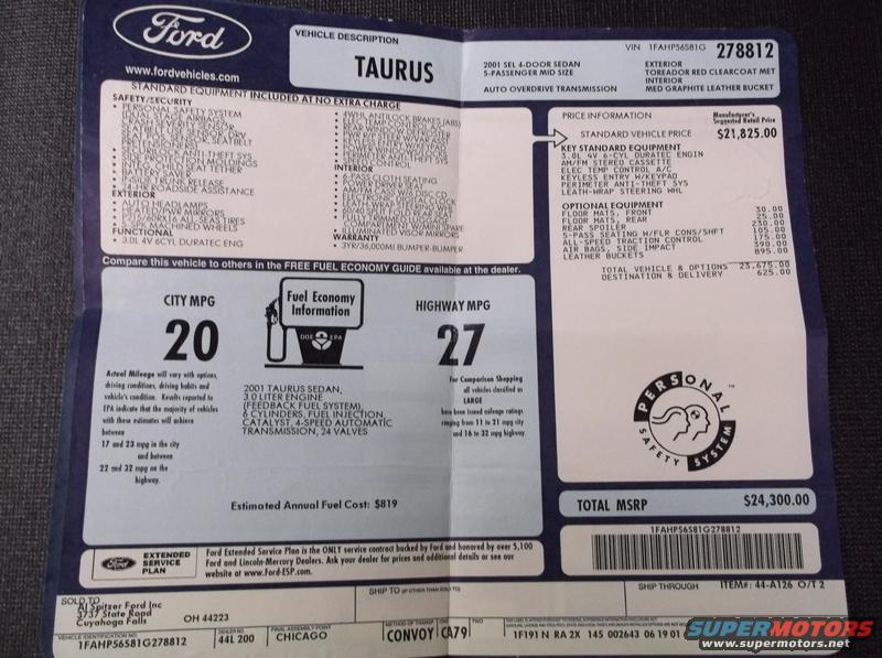 2001 Ford Taurus photo