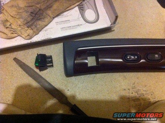Driving/Fog light switch install.