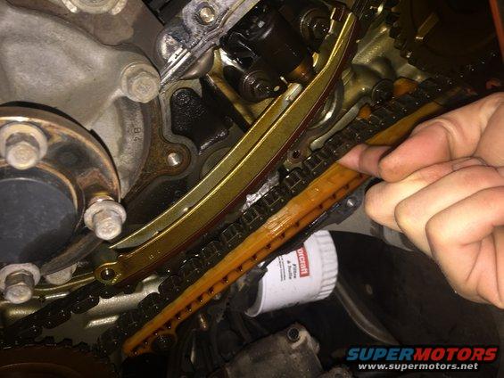 img_2702.jpg Lower guide broke off the bolt that hold it in place.  Never heard any sound, glad I checked.