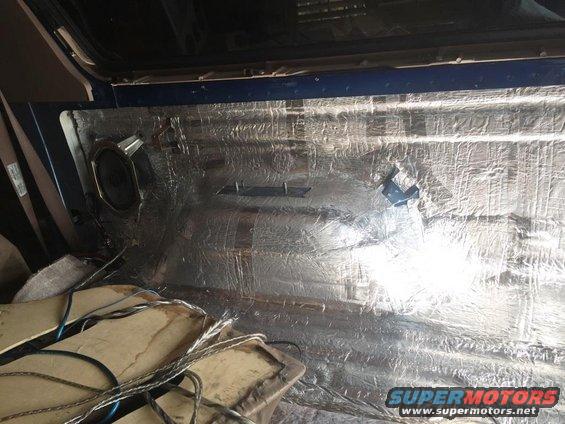 Interior sound deadening and speaker installation in a vehicle