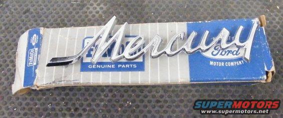 Mercury script emblem on Ford Motor Company Genuine Parts box