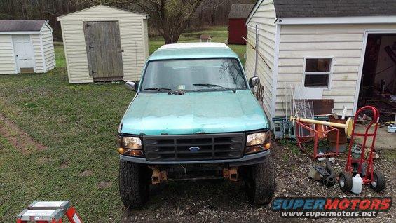 Teal 1994 Ford Bronco front view
