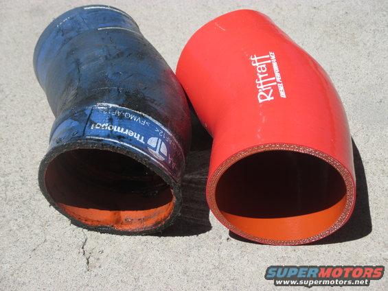 OEM Ford next to Riffraff turbo CAC boot.