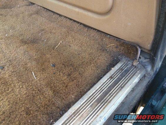 Interior door sill and carpet of a vehicle