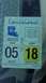 1998 Lincoln Mark VIII - This Louisiana inspection certificate shows an expiration year of 2018.