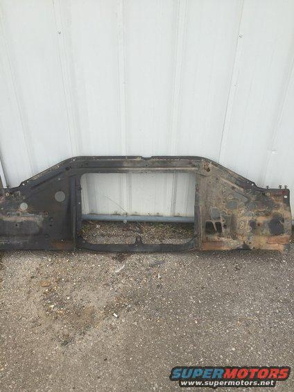 Radiator support panel, front view