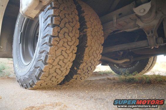 Rear dual wheels with BFGoodrich All-Terrain T/A tires