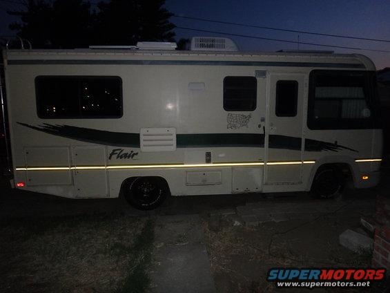 1995 Chevrolet P30 1 Ton - Step Van motorhome, side view, with 'Flair' decal