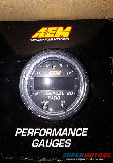 AEM air/fuel ratio gauge with digital display and analog needle