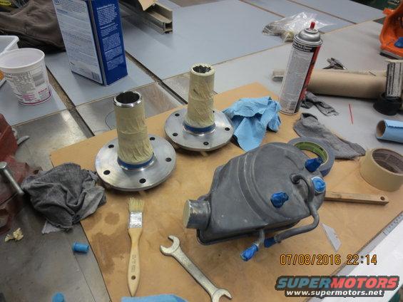 fresh spindles and an HD saginaw pump with dual return lines for a future hydroboost install. 