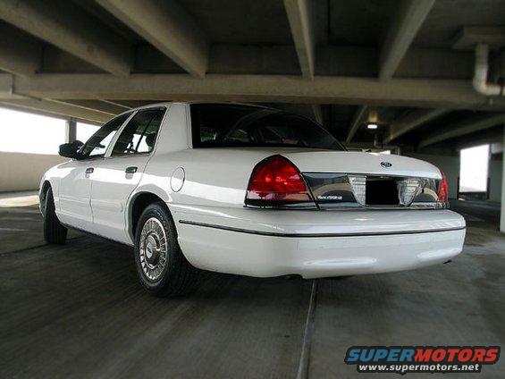 White 2000 Ford Crown Victoria rear view