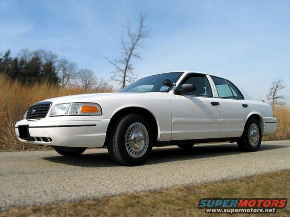 White 2000 Ford Crown Victoria sedan, 3/4 front view