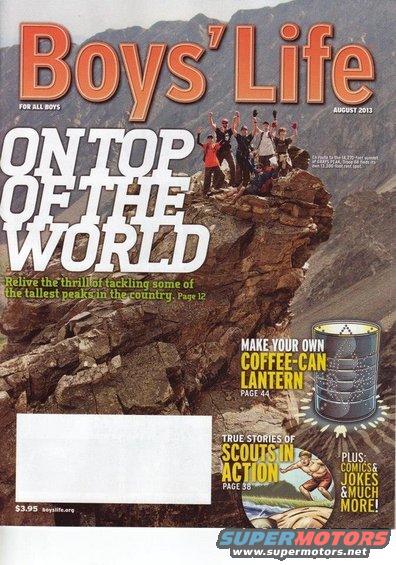 Boys' Life magazine cover with "On Top of the World" headline
