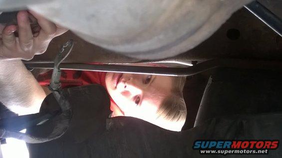 She got to get underneath and crank wrenches!