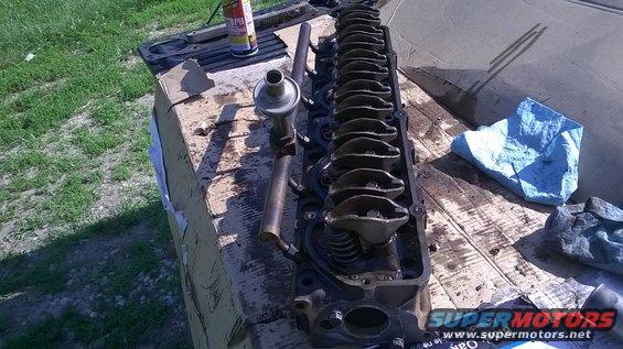 Head and air injection manifold taken off.
