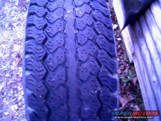 Close-up of a tire tread