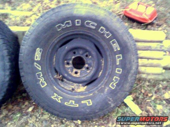 Michelin LTX tire on a steel wheel, another tire visible to the left