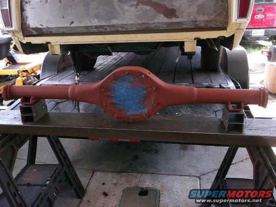 New 9 inch PEM Racing housing with 3 inch tubes welded in & big Torino ends.