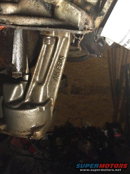 d481e7e54bce4e419c3777215ecc5fe0.jpg note the markings on the oil pump.  &quot;m83 hv&quot; is a melling number for a high volume oil pump.  supports the theory that the engine was rebuilt.