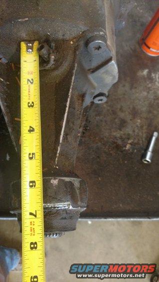 Truck tailshaft from the base of the housing/tail shaft joint to tip measures 7 3/4" ish long.
