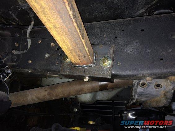Custom rock slider welded to vehicle frame