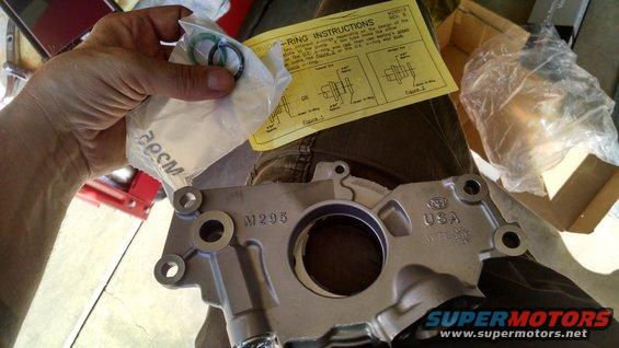 Oil pump part with O-ring instructions
