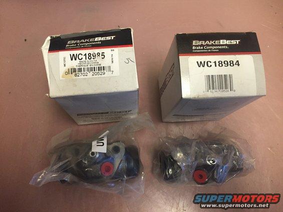 New wheel cylinders