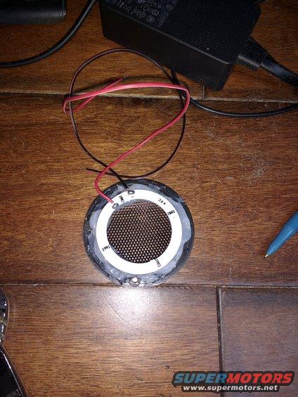 My LED halo inside a speaker grille, best option I could think of. 