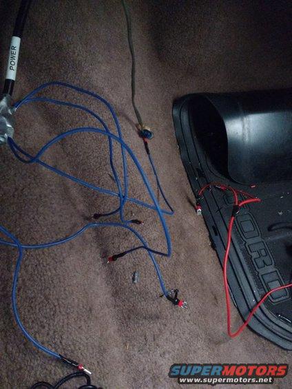 First I ran a bunch of power inputs for my switches from a big 2 gauge cable.