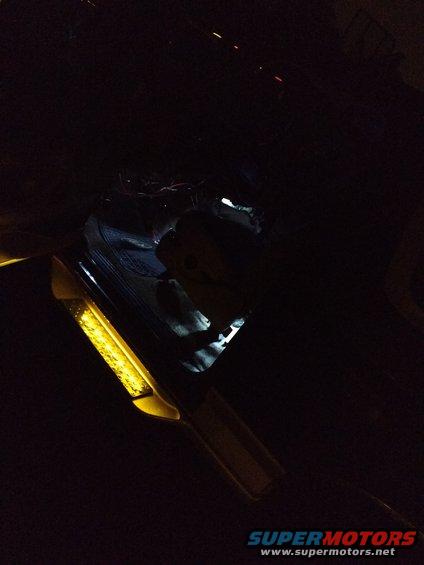 Runningboard lights illuminate very well.