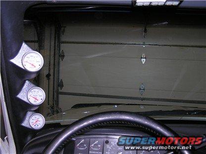 Interior gauges mounted on A-pillar