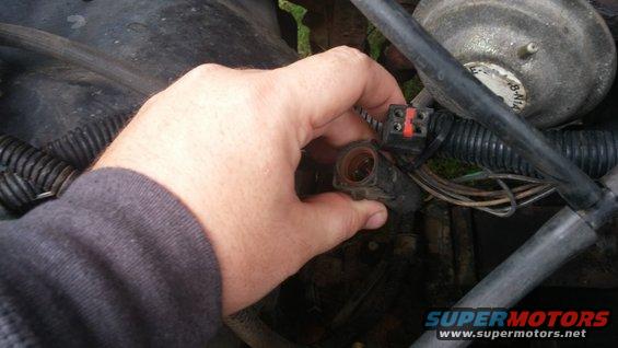 Hand disconnecting electrical connector in engine bay