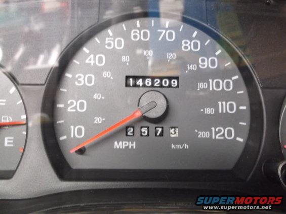 Speedometer and odometer showing 146,209 miles