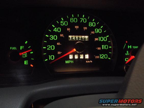 1999 Mercury Grand Marquis dashboard gauges showing 146,209 miles