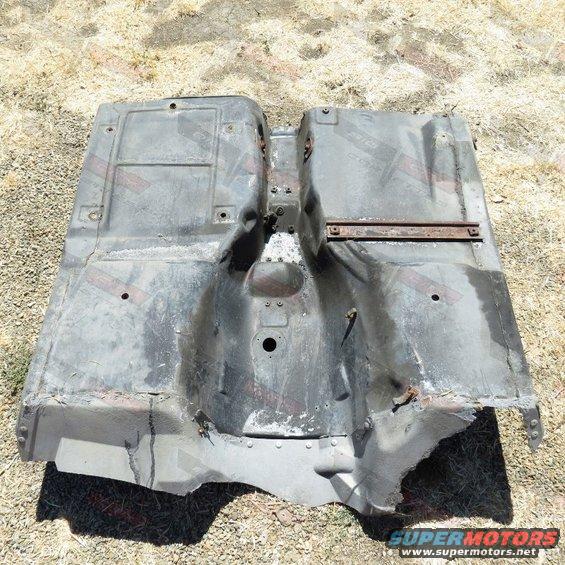 Car floor pan, underside view